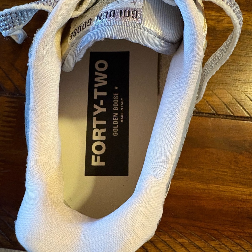 Golden Goose White and Gray Sneakers - Picture 3 of 6